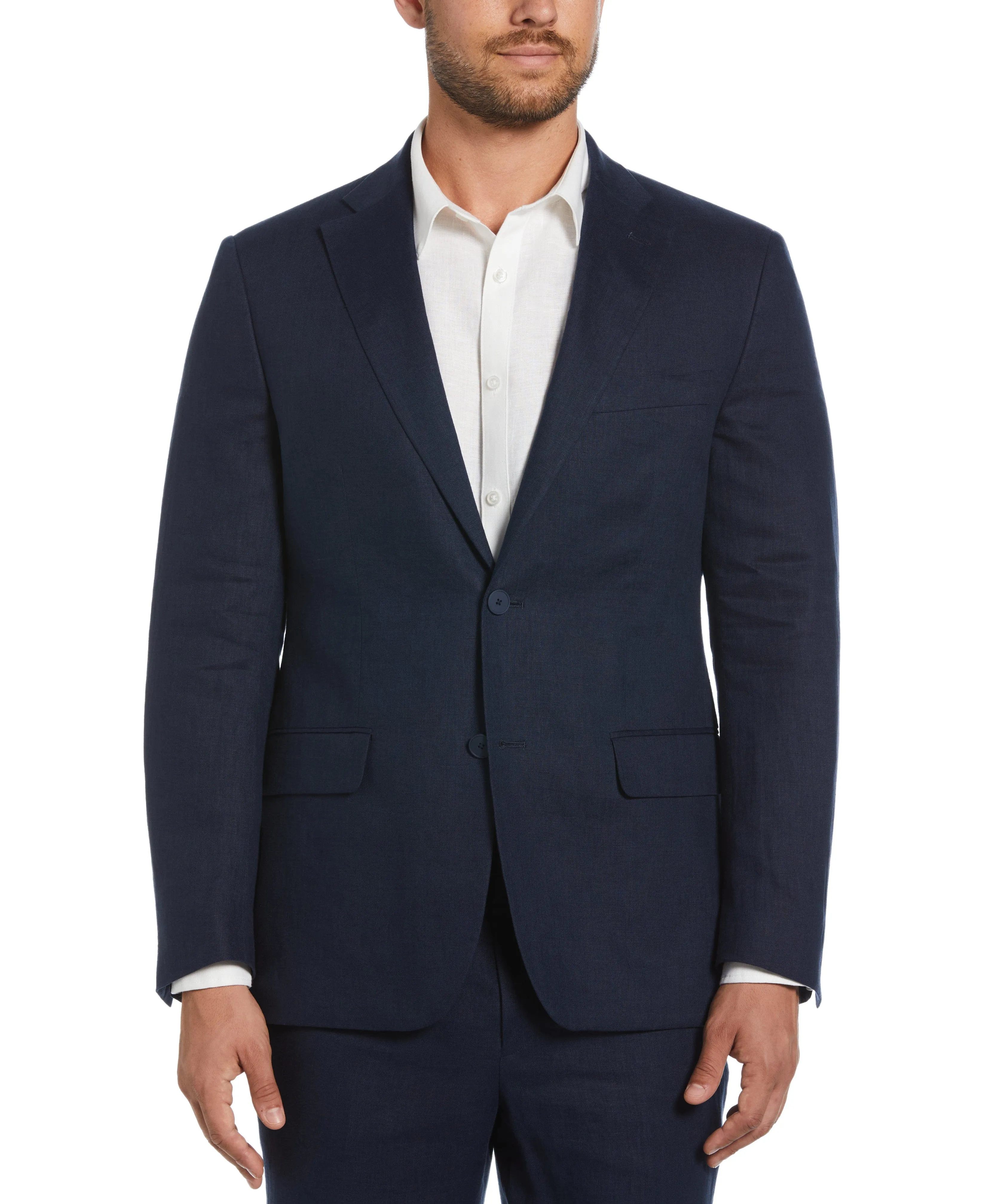 100% Linen Single-Breasted Suit Jacket