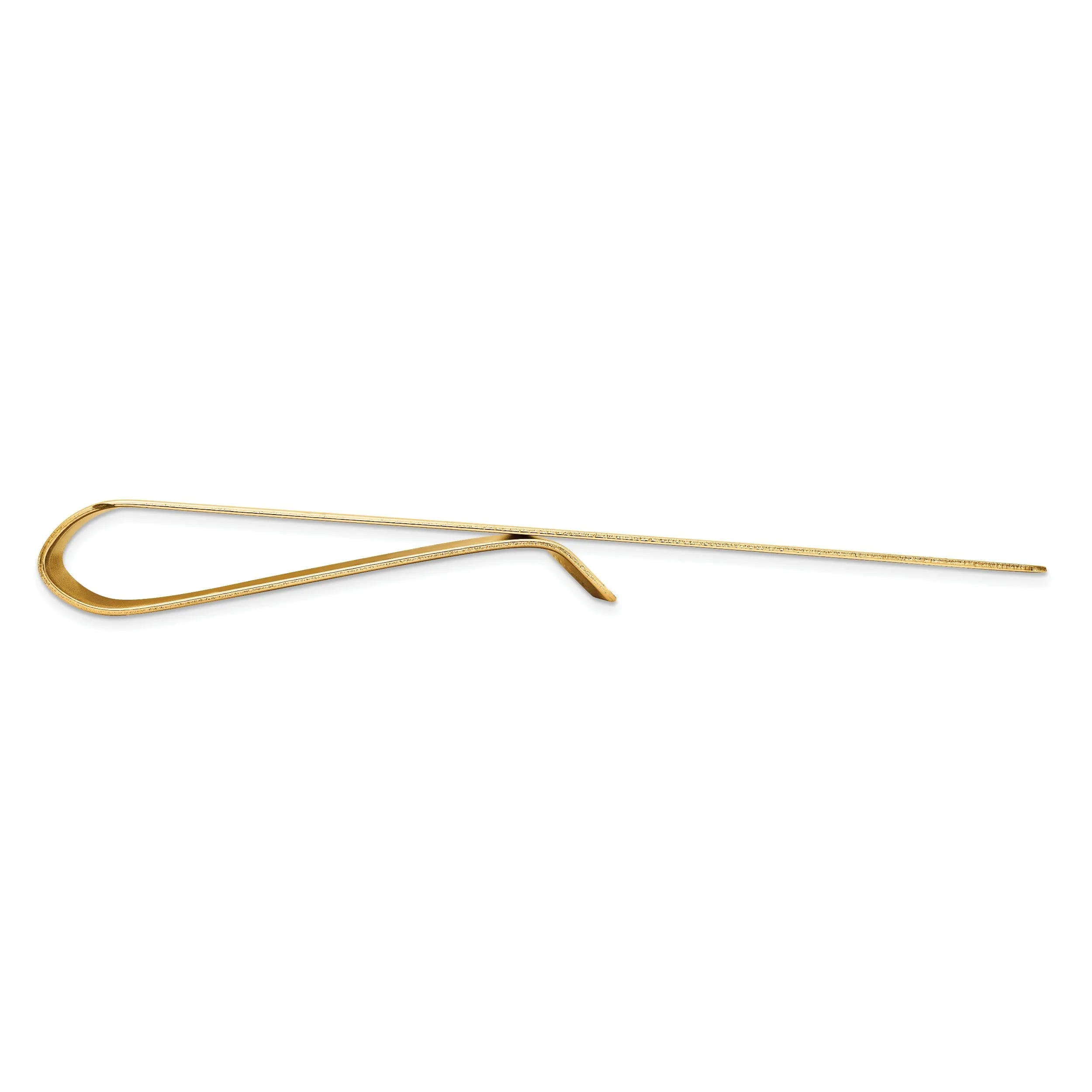 14k Yellow Gold Solid Line Design Money Clip