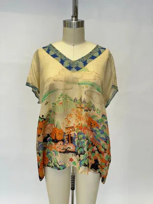 1930s Silk Pongee Blouse