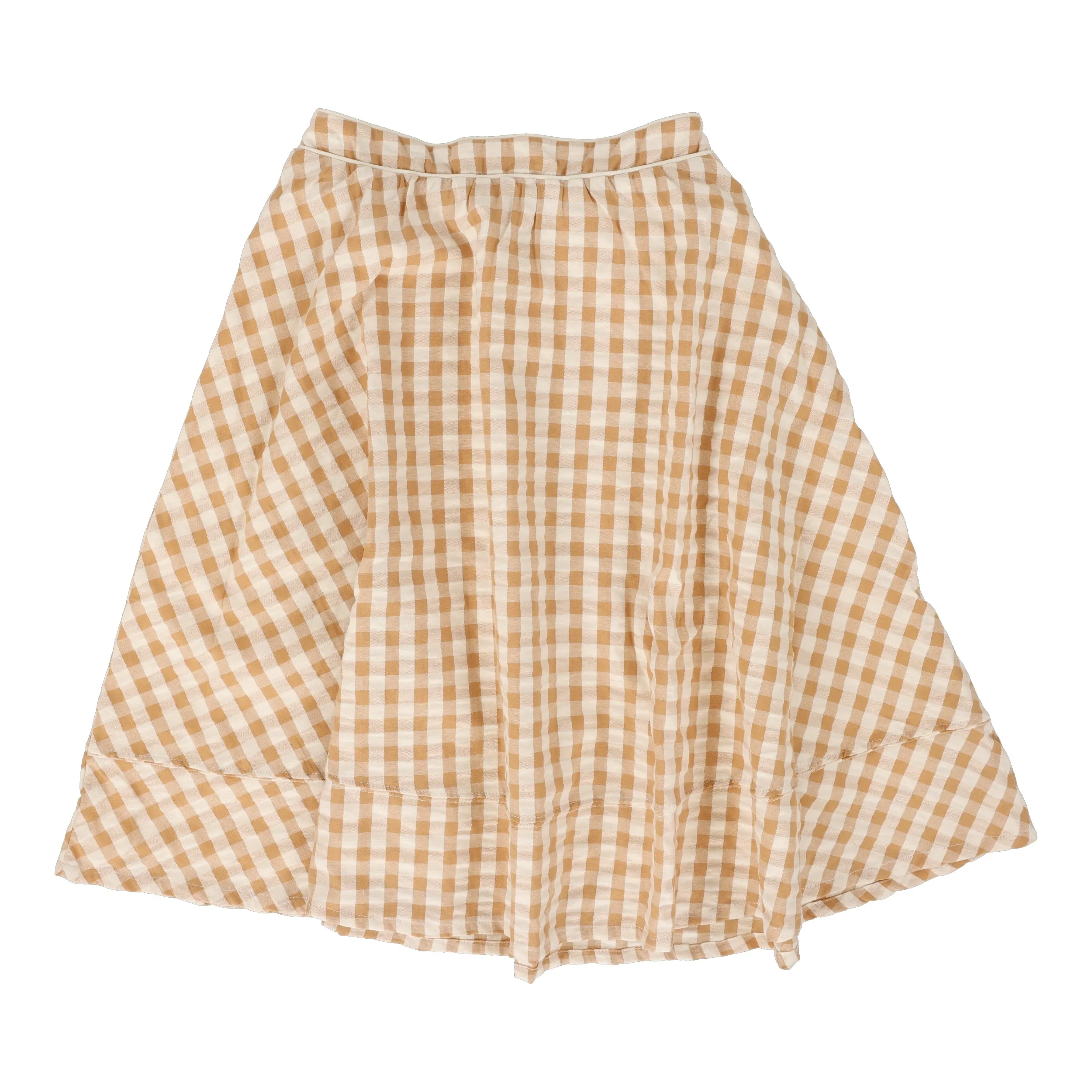 Analogie Gingham Skirt - Golden