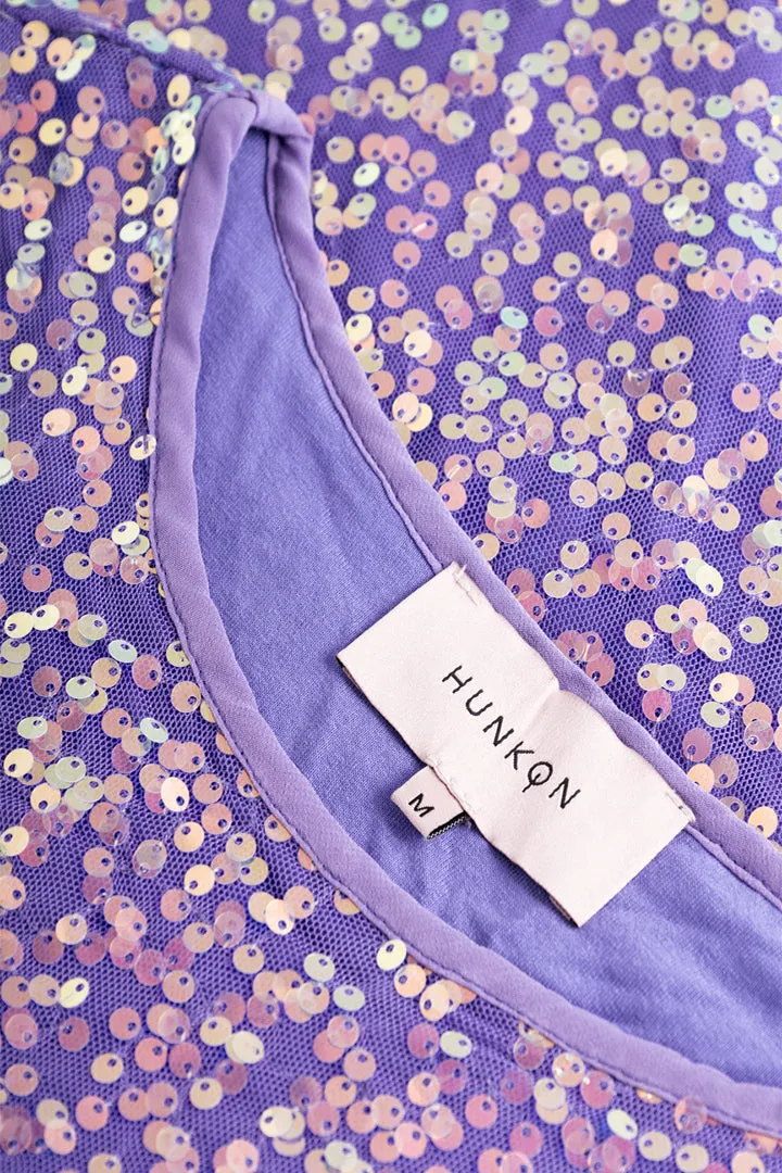 Aya Sequin Blouse - Purple
