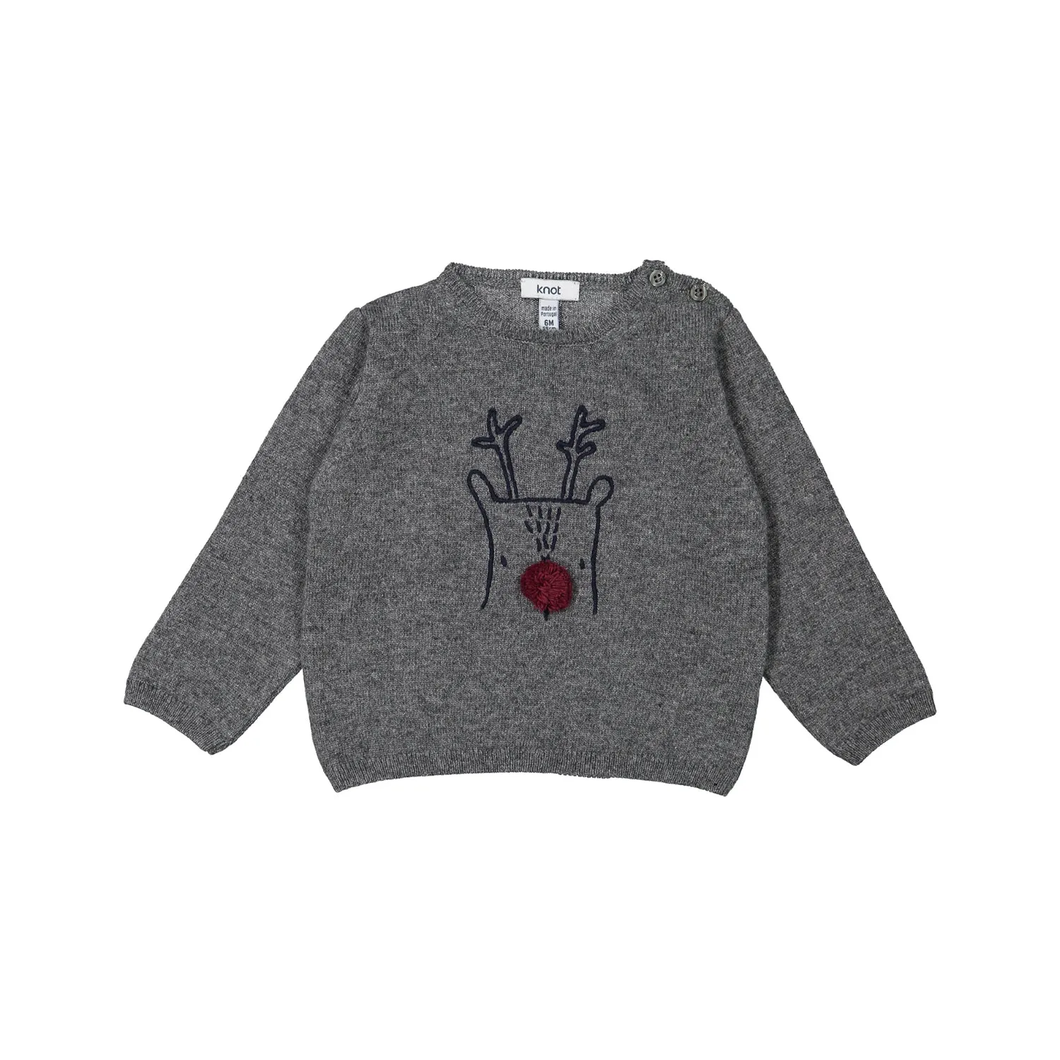 Baby Boy Grey Wool Jumper