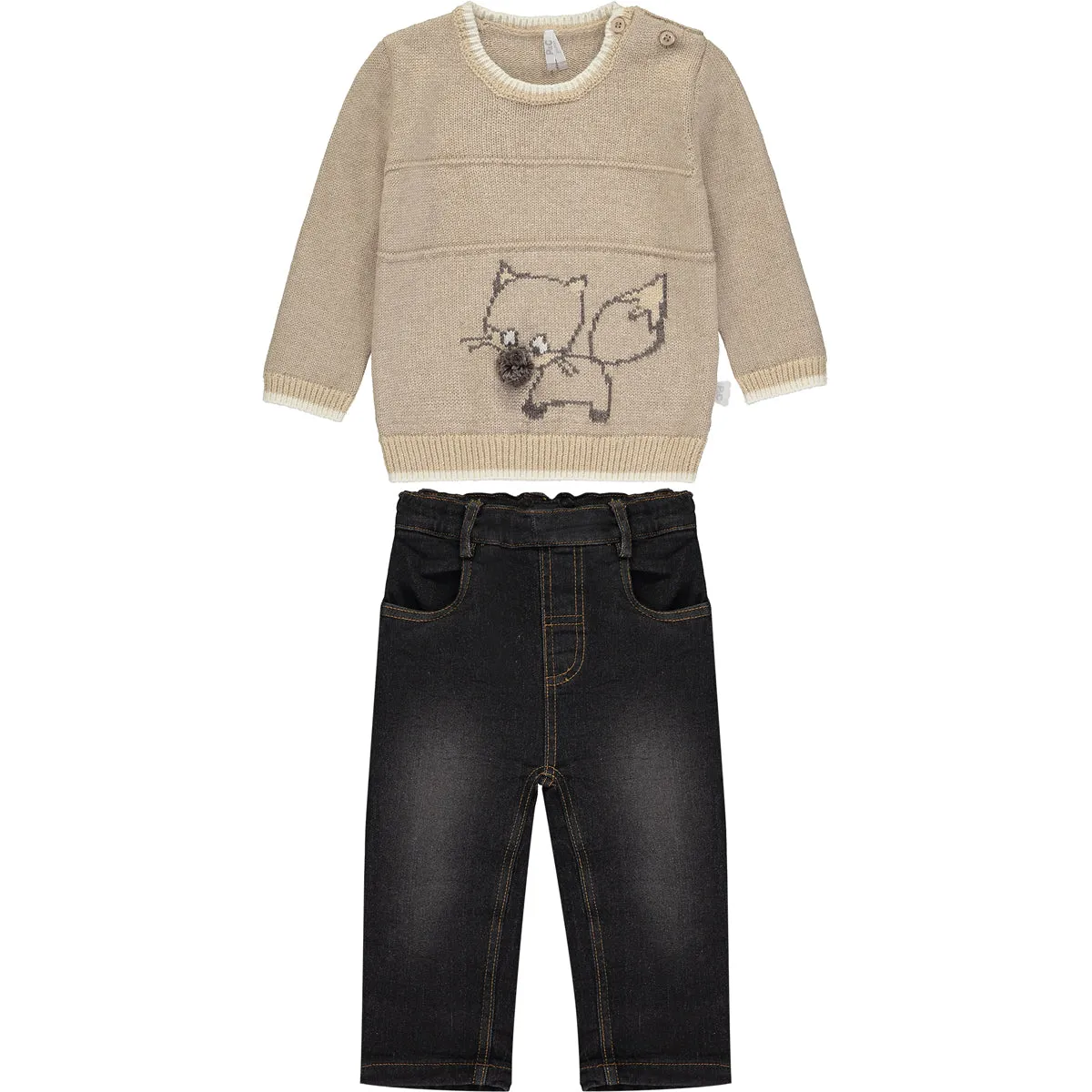 Baby Boys Brown Knitted Jumper