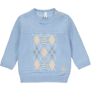Baby Boys Light Blue Knitted Jumper