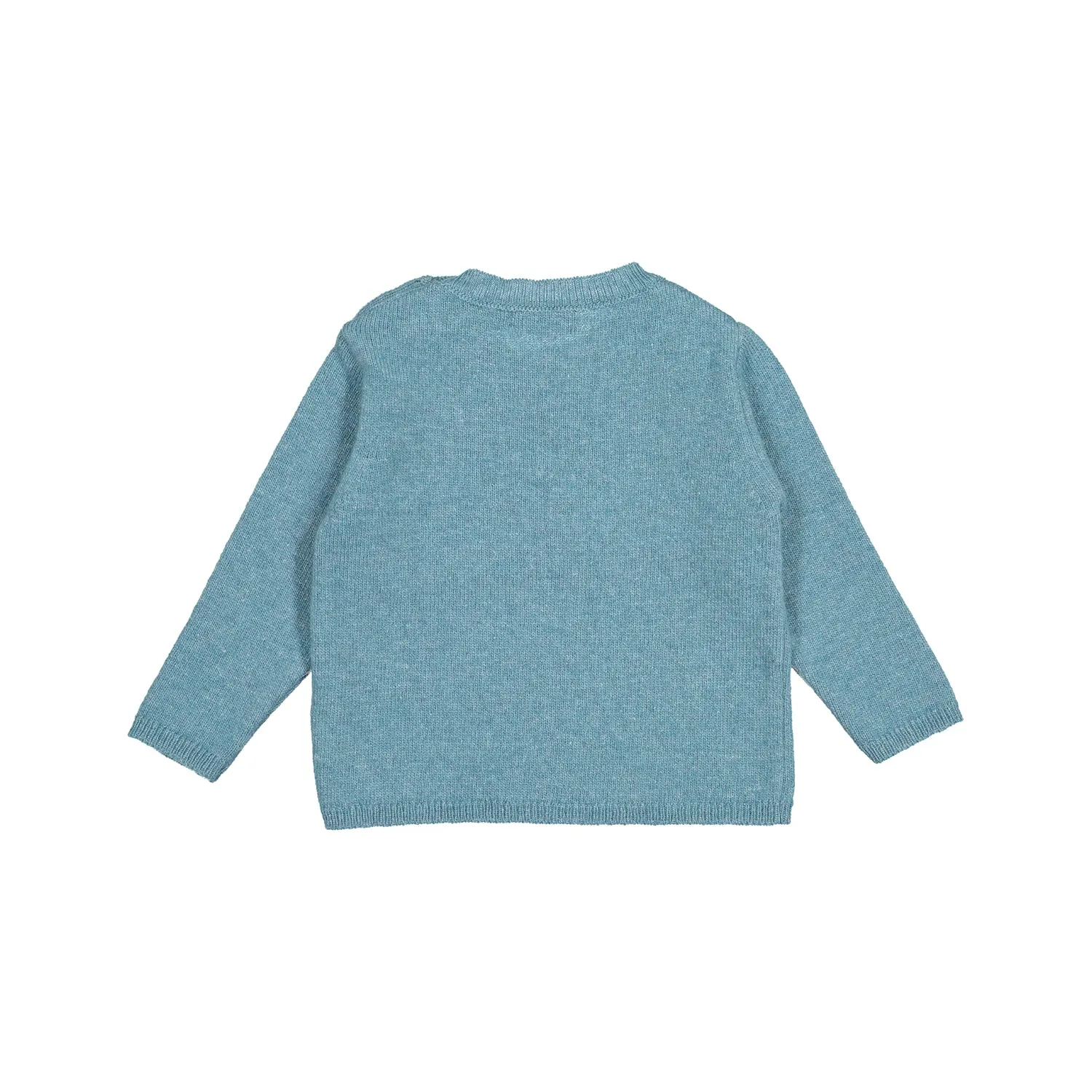 Baby Boys Stone Blue Knitted Wool Jumper