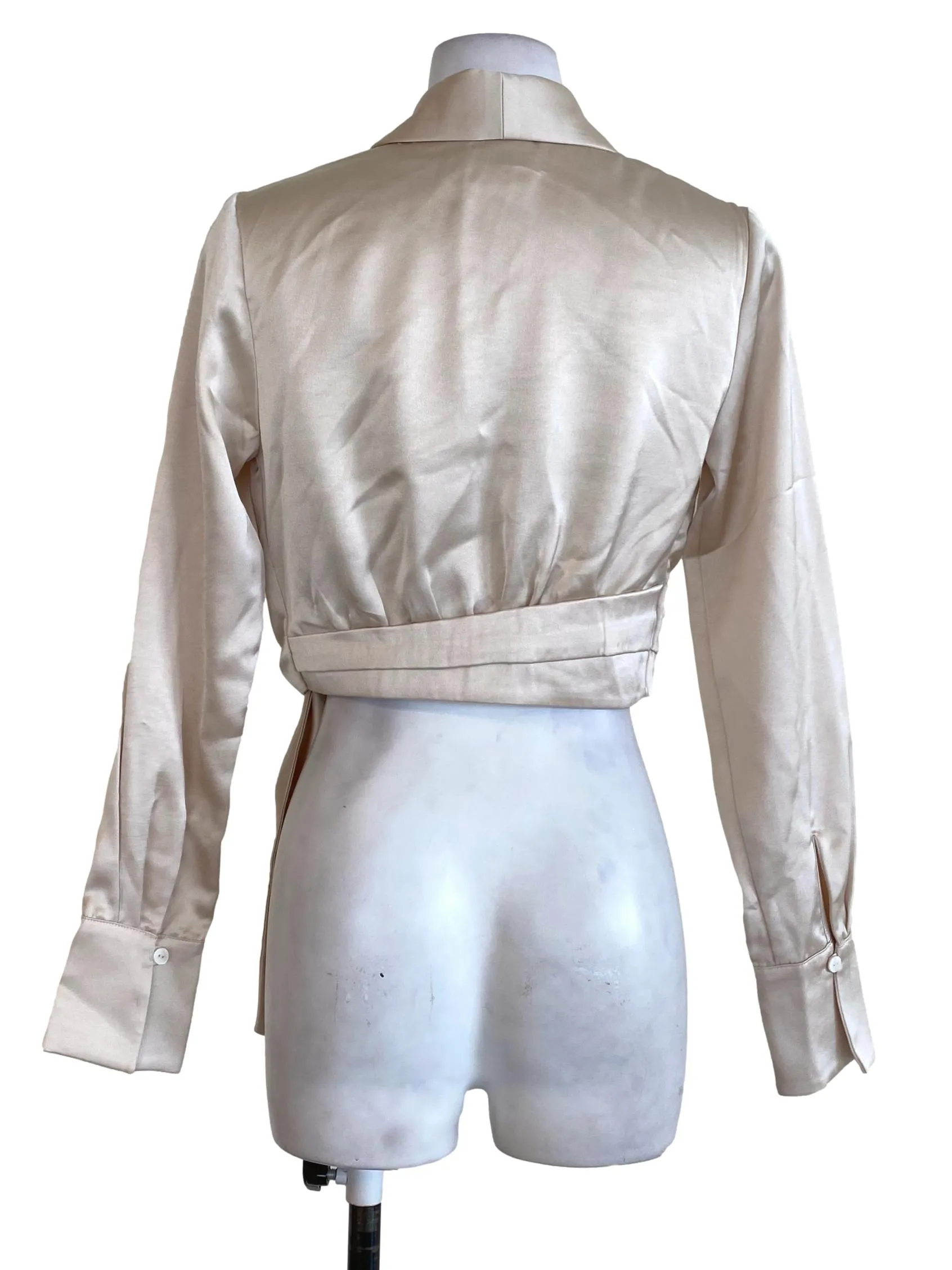 Beige Satin Blouse LB