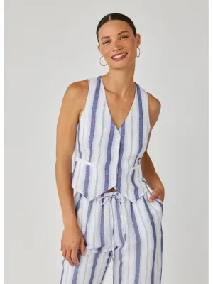 Bella Dahl Cinch-Back Vest in Coastal Ombre