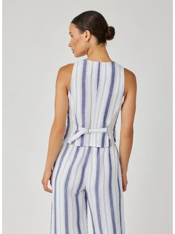 Bella Dahl Cinch-Back Vest in Coastal Ombre