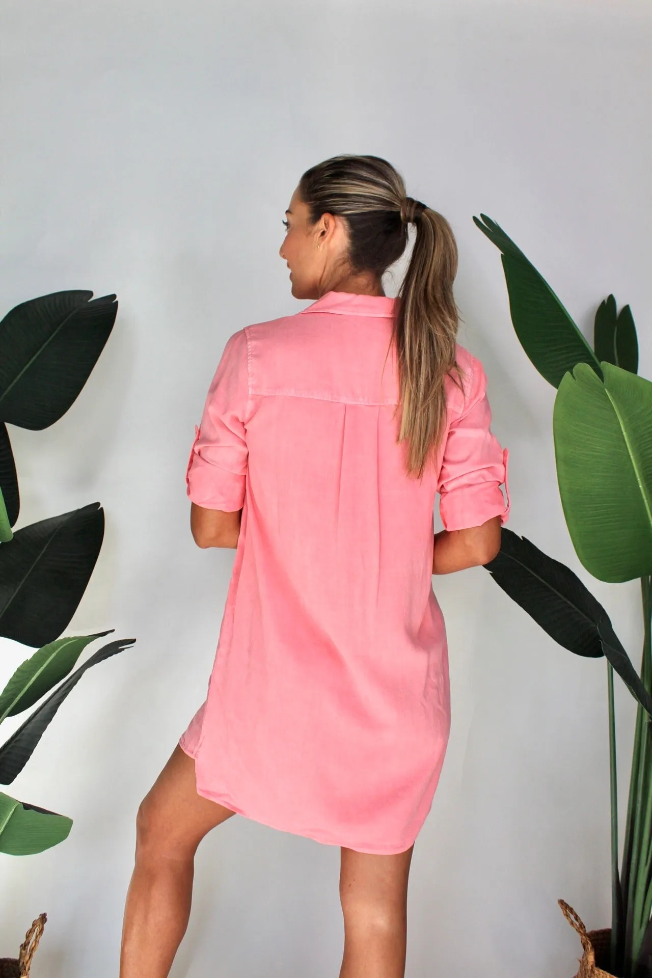 Bella Dahl Long Sleeve A-Line Dress Blossom