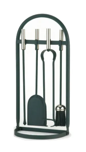 Black & Nickel Companion Set (Oval Line)
