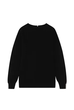 Black Cashmere Crew Neck Sweater