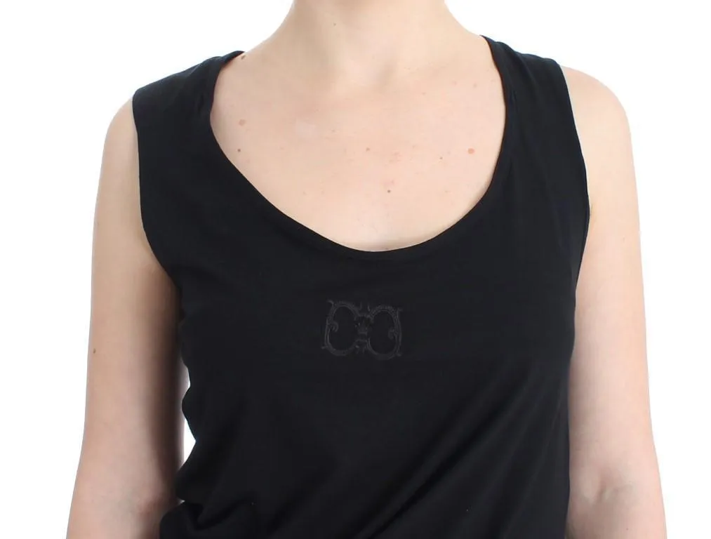Black cotton tank top