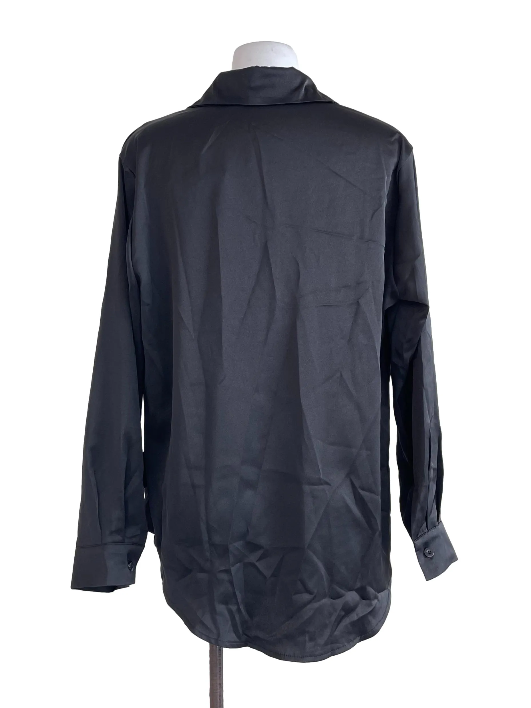 Black Satin Shirt
