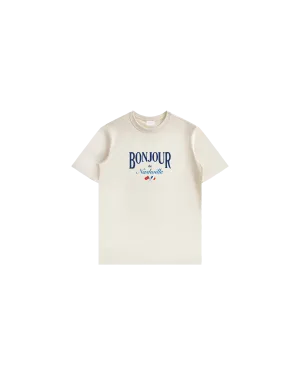 'Bonjour' Cotton Tee