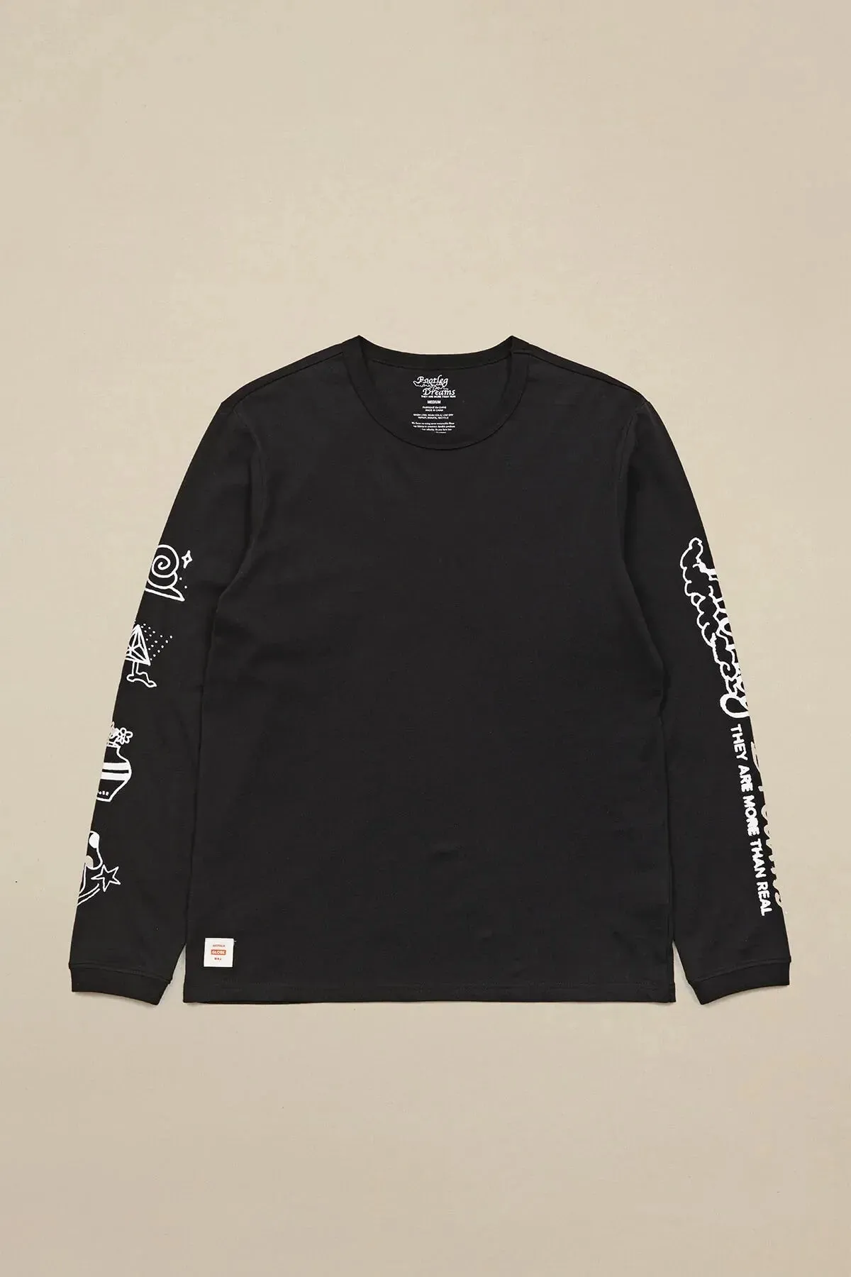 BOOTLEG DREAMS LS TEE - BLACK