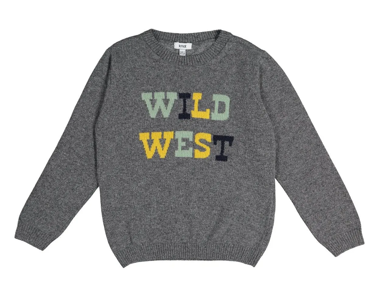 Boys Grey Knitted Wool Jumper