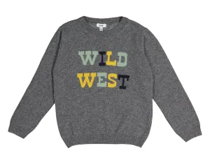 Boys Grey Knitted Wool Jumper