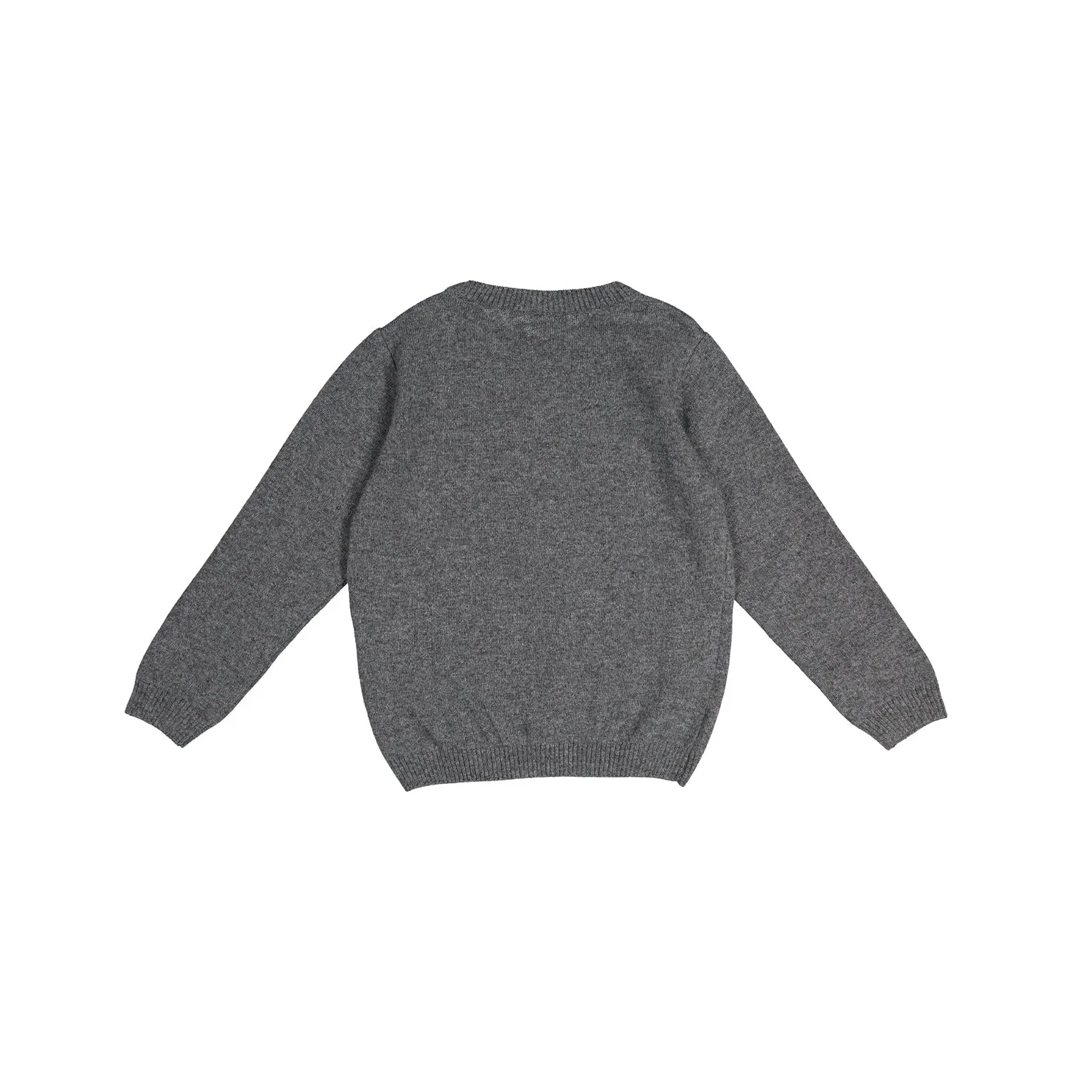 Boys Grey Knitted Wool Jumper