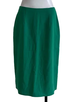 Bright Green Plain Pencil Skirt