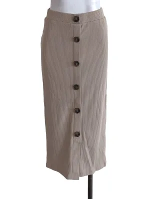 Brown Striped Skirt