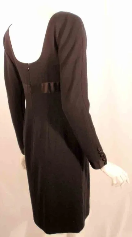 CAROLYN ROEHM Black Cocktail Dress with Bow
