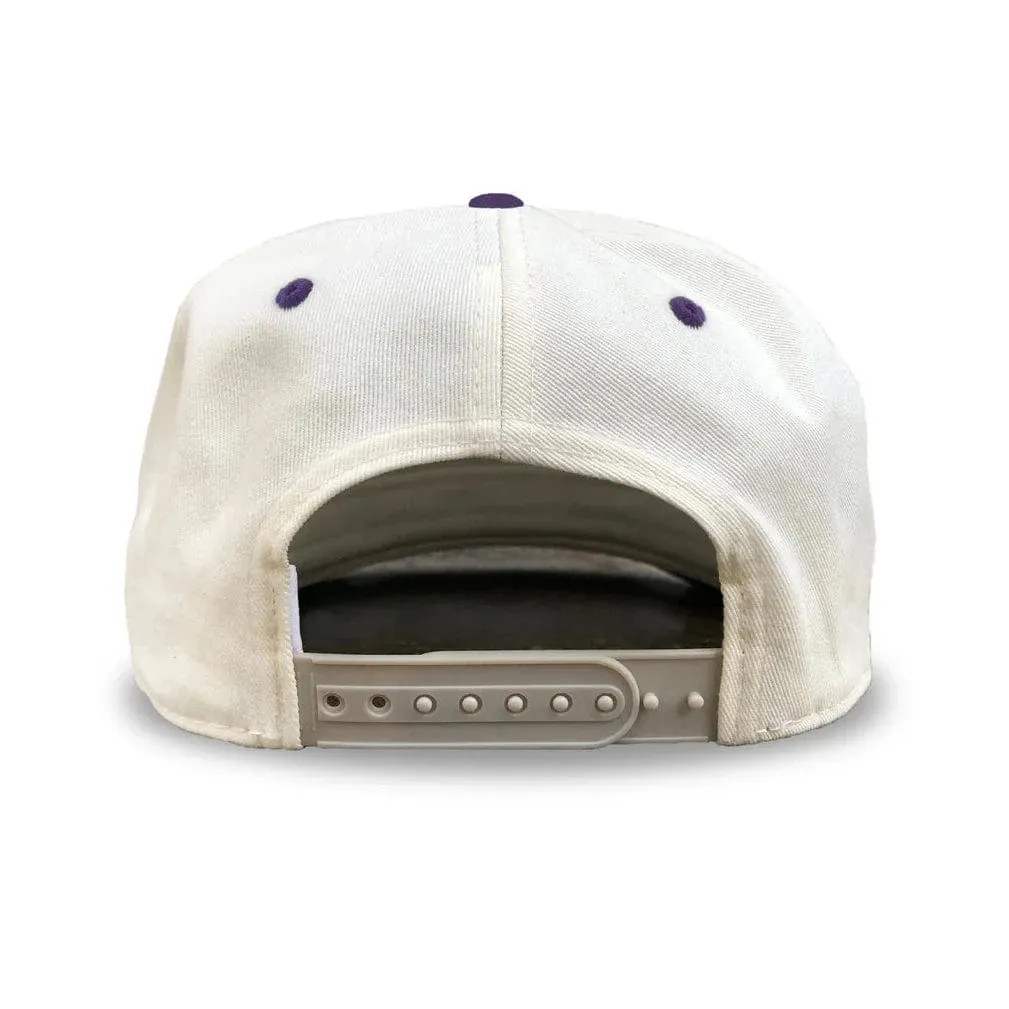 Celly Hockey Los Angeles Street Hockey Snapback Hat - Cream/Purple