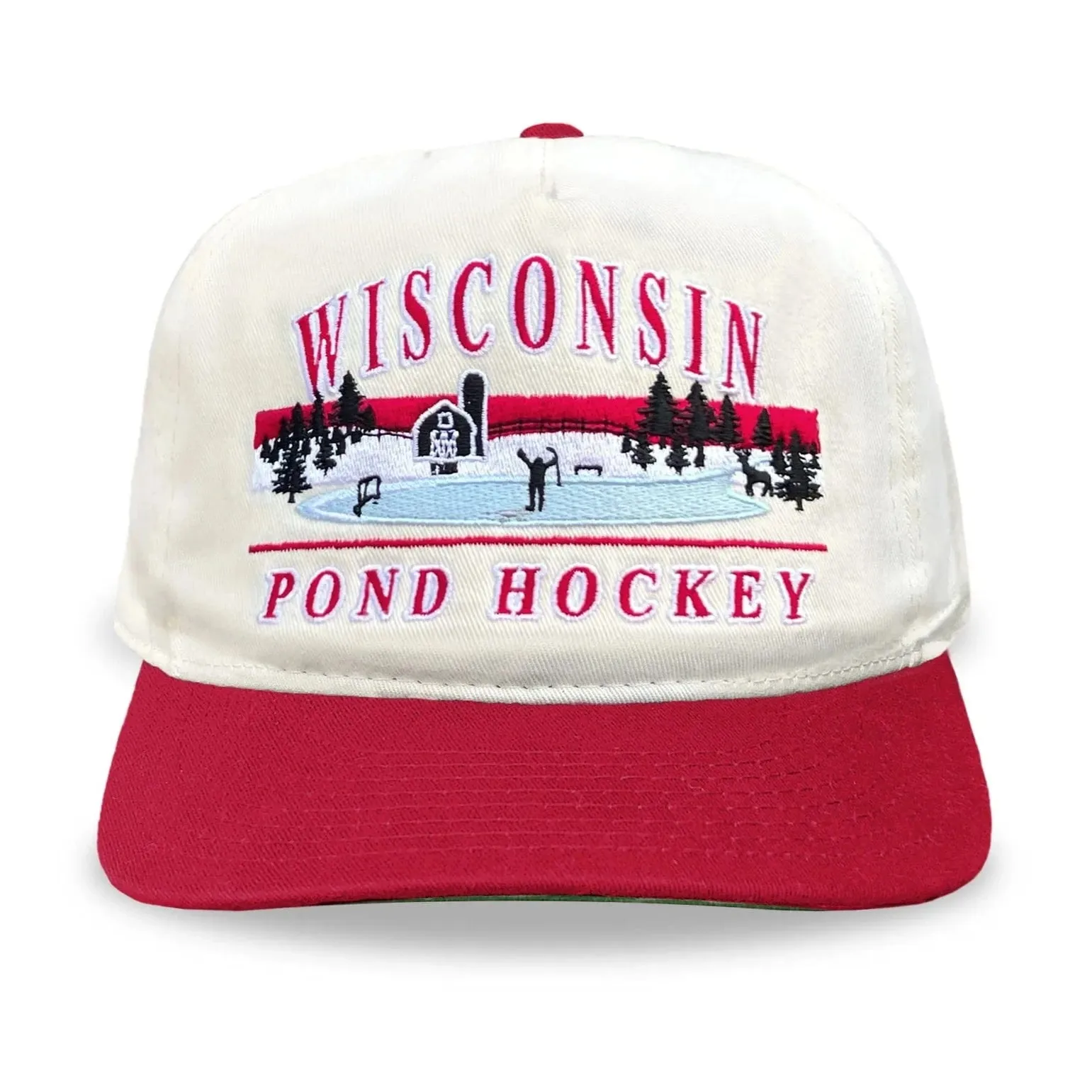 Celly Hockey Wisconsin Pond Hockey Snapback Hat - Cream