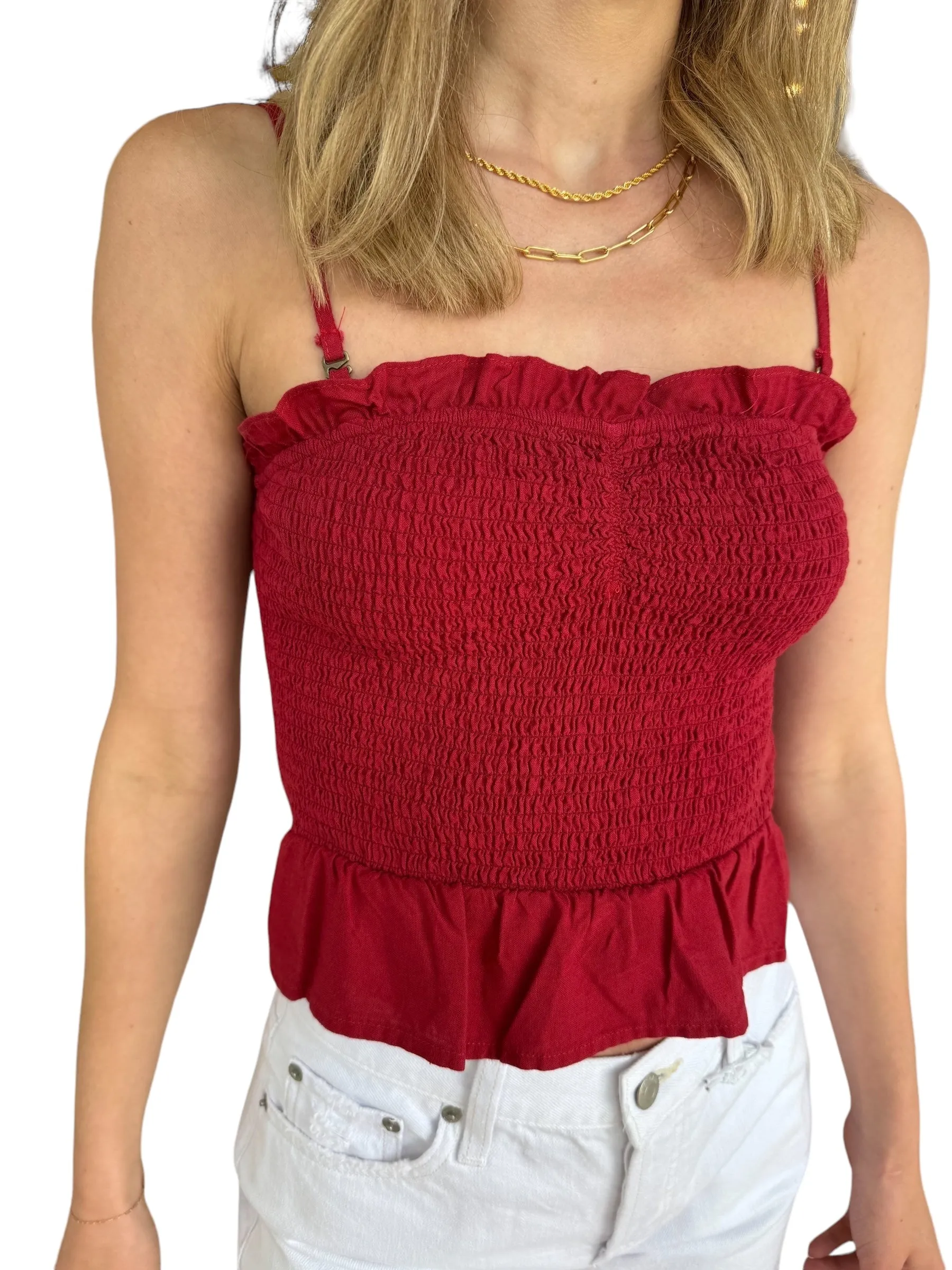 Chantal Berry Smocked Top by Velvet Heart