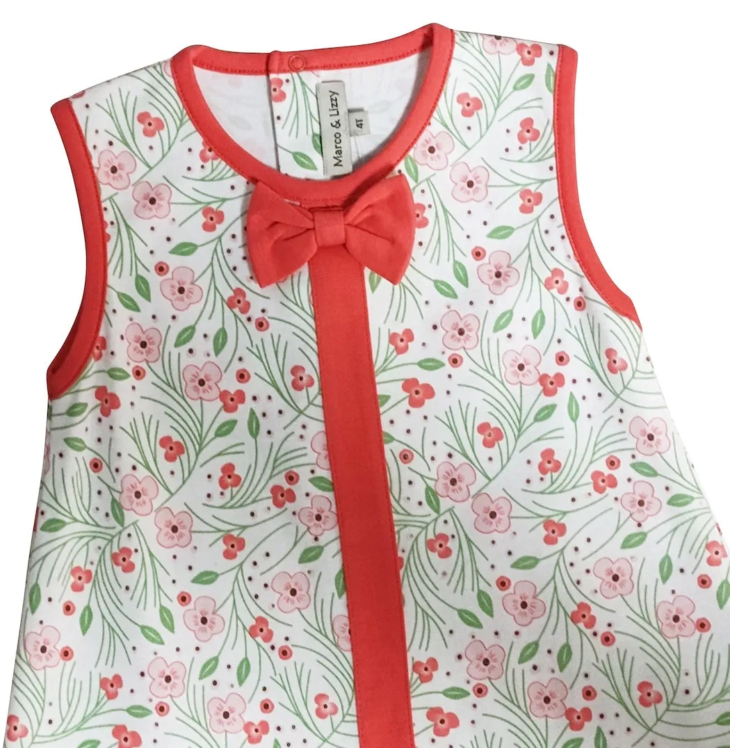 Cherry Blossoms A Line Girl's Dress