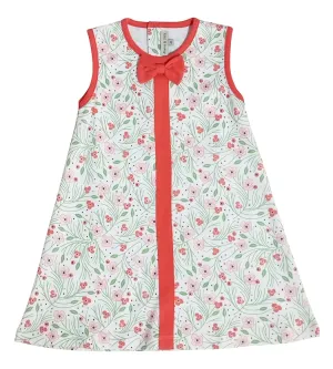 Cherry Blossoms A Line Girl's Dress