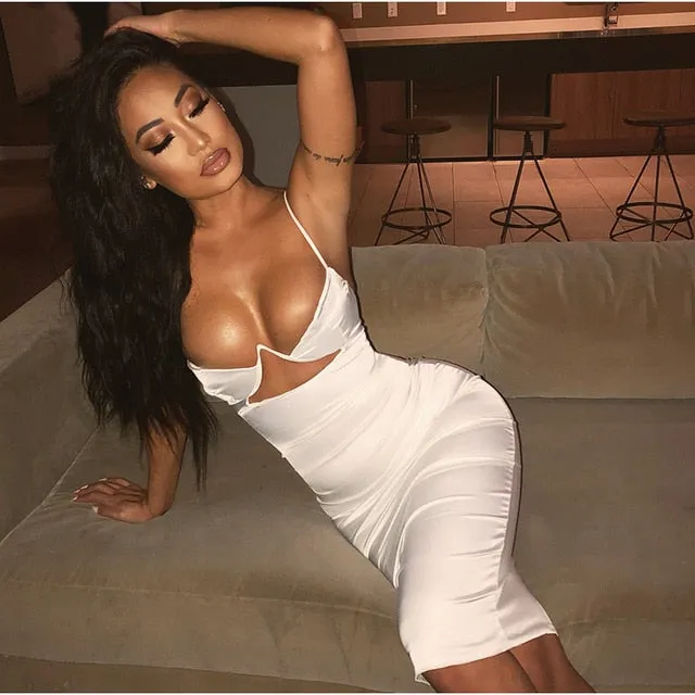 Chest Hollow Out Sexy Dresse Women