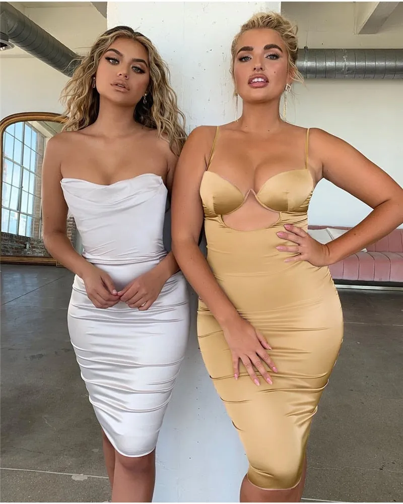 Chest Hollow Out Sexy Dresse Women