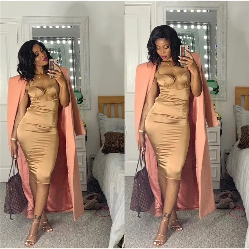 Chest Hollow Out Sexy Dresse Women