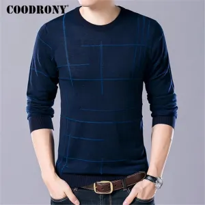COODRONY Soft Cashmere Sweaters O-Neck Wool Pullovers 2020 Autumn Winter Warm Sweater Men Brand Clothing Plus Size Pull Homme