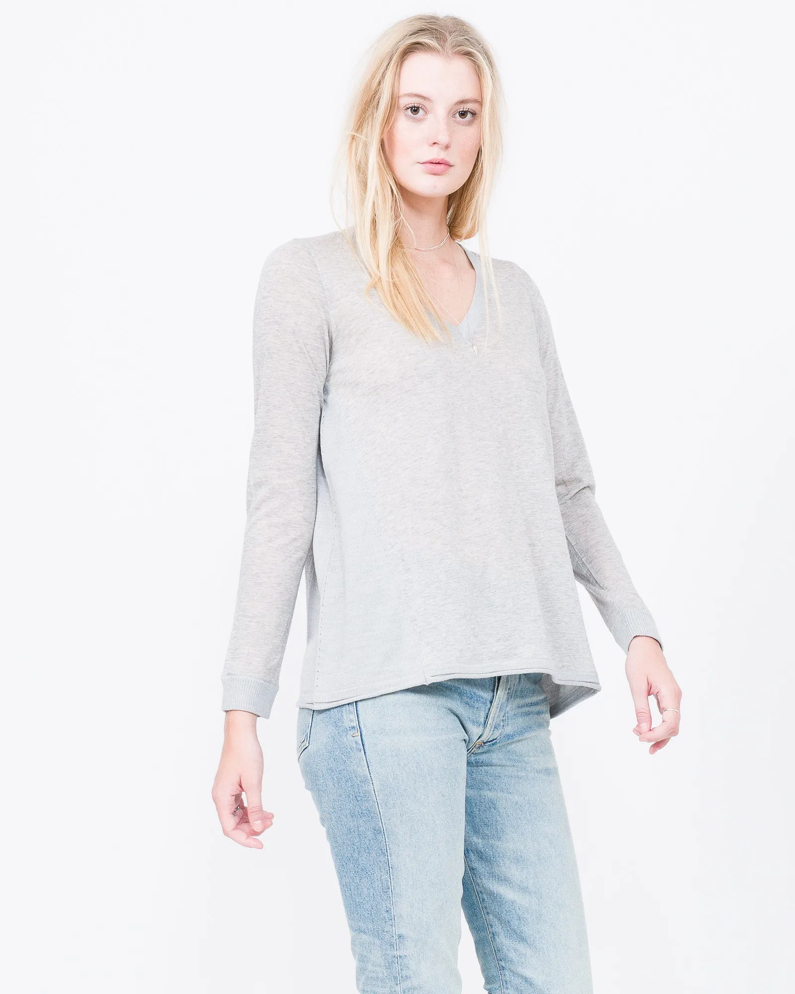 Cotton Cashmere Trapeze Top