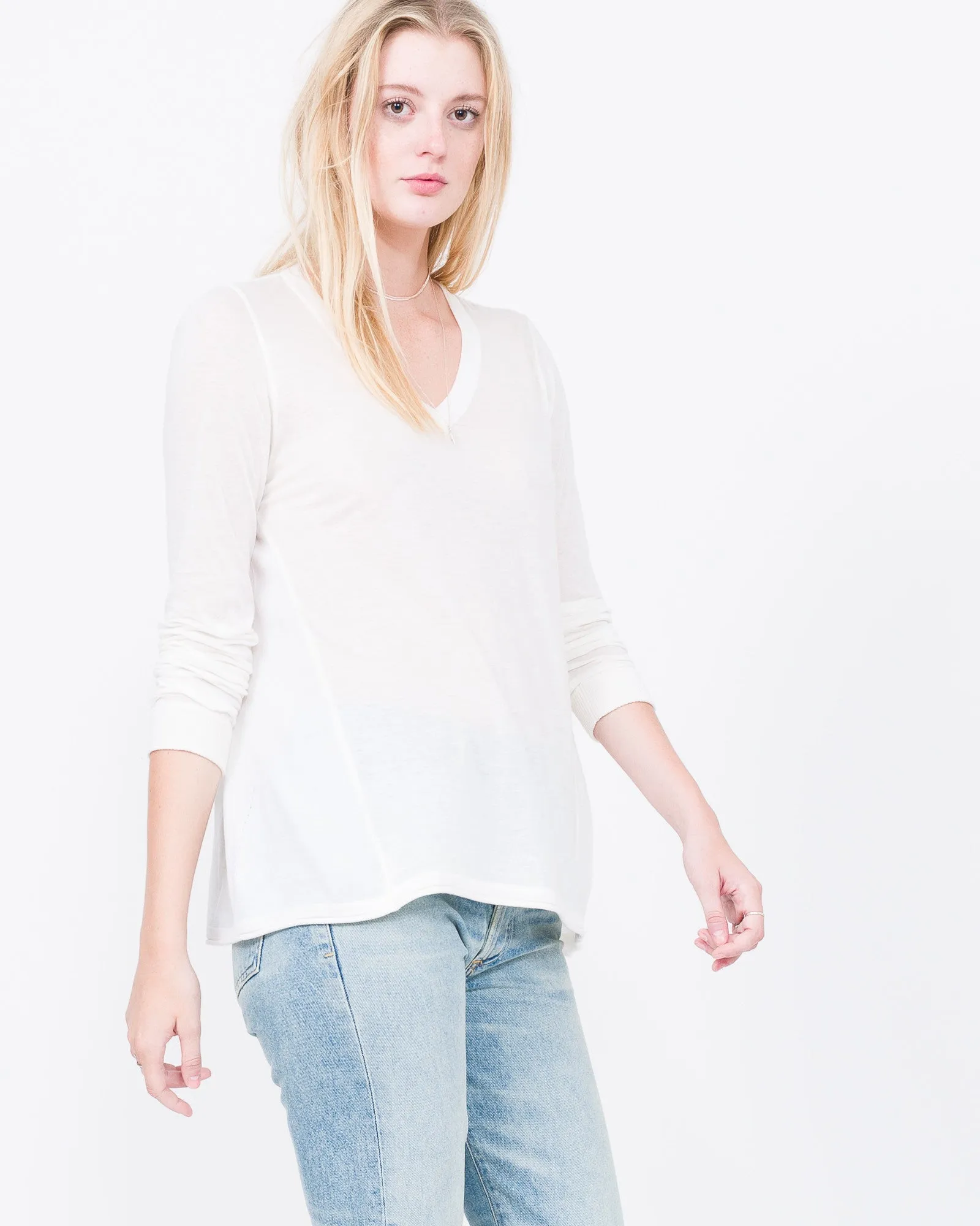 Cotton Cashmere Trapeze Top