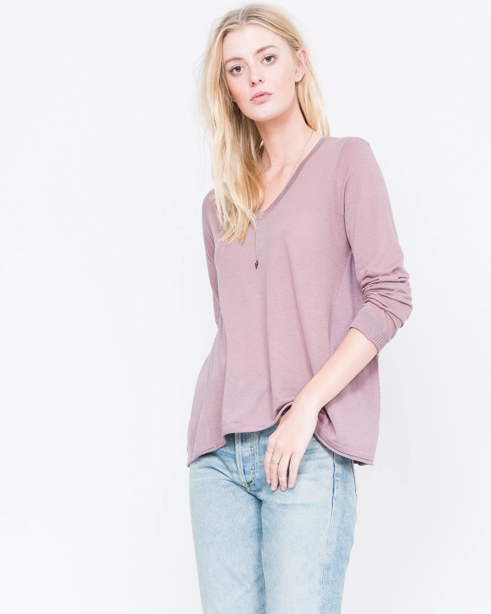 Cotton Cashmere Trapeze Top