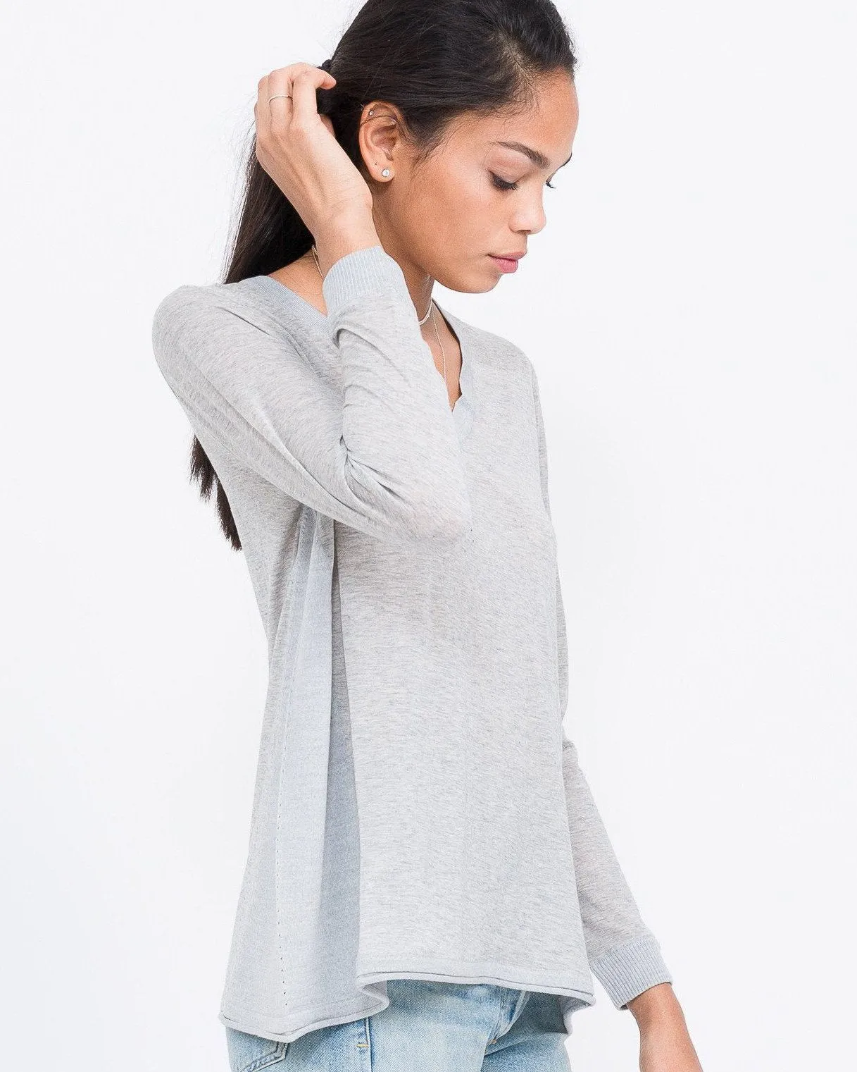 Cotton Cashmere Trapeze Top