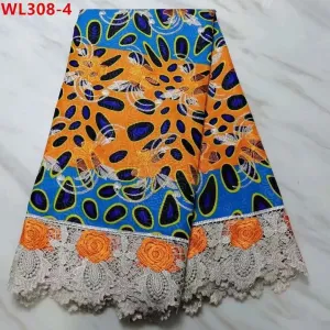 Cotton Lace Embroidered Fabric 5 Yards