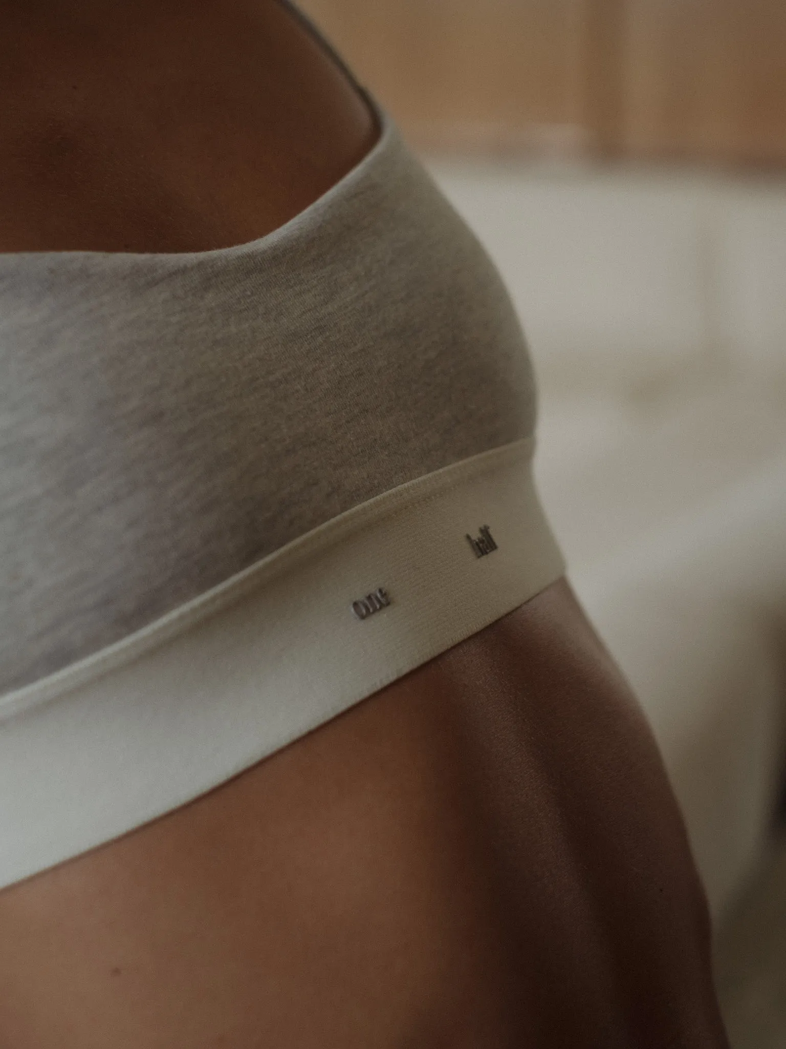 COTTON MICRO TINY TOP - CREAMY GRAY