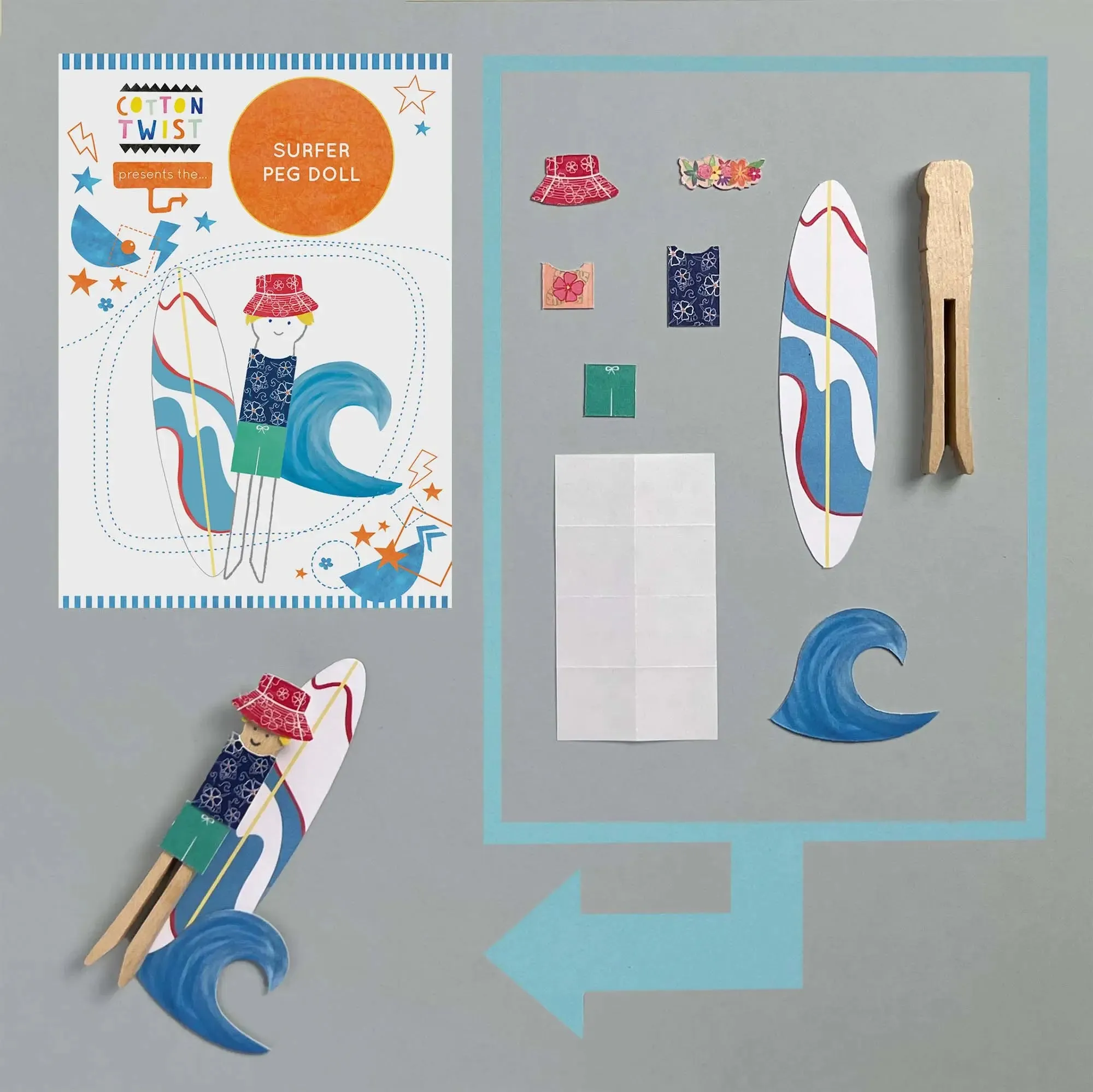 Cotton Twist - Make Your Own Surfer Peg Doll