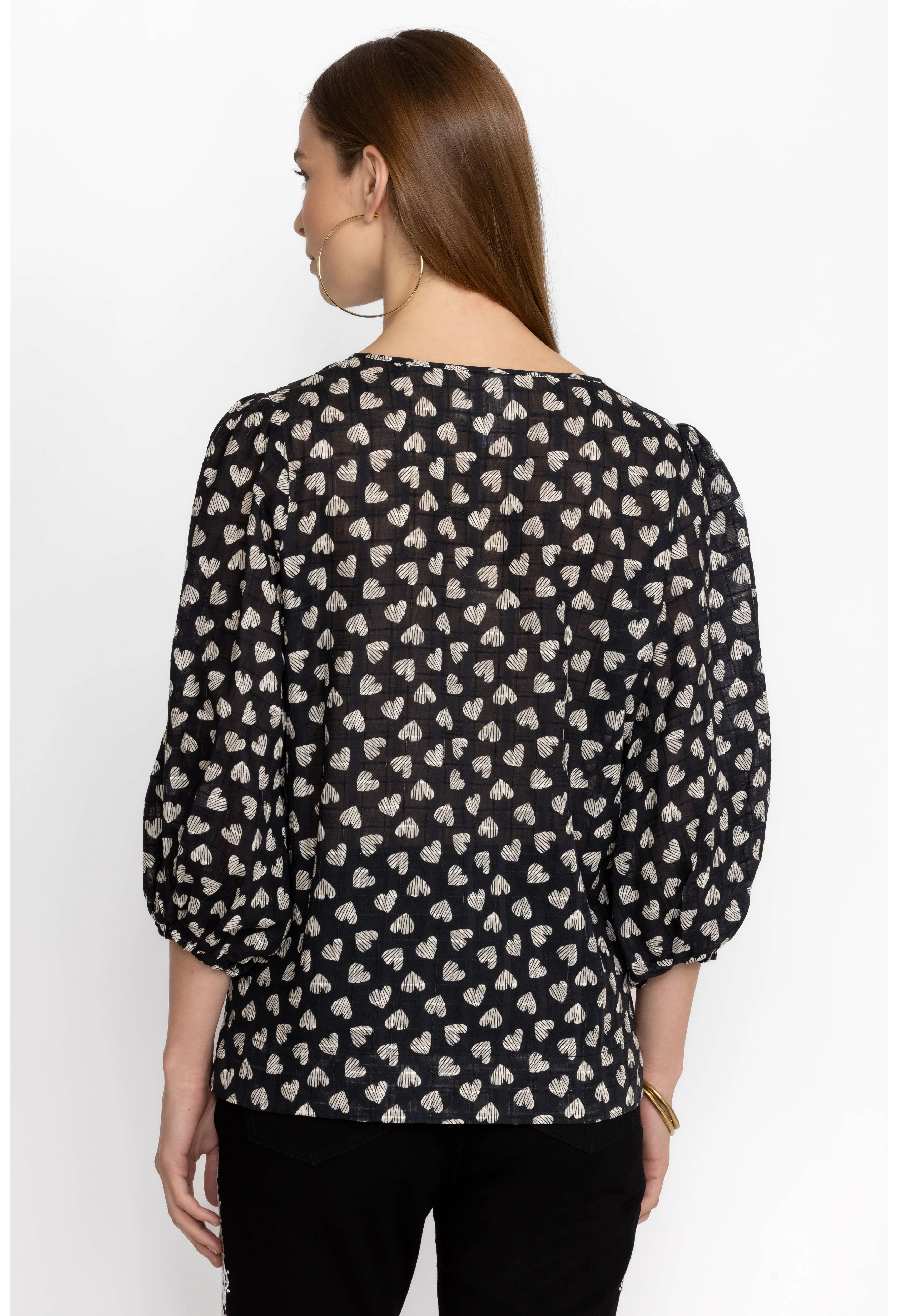 Couple of Hearts Cotton Blouse