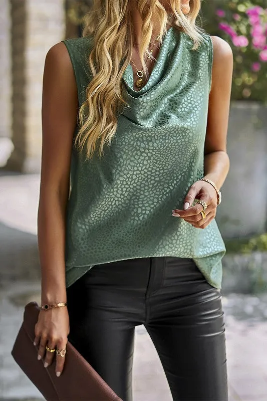 Cowl Neck Fancy Top