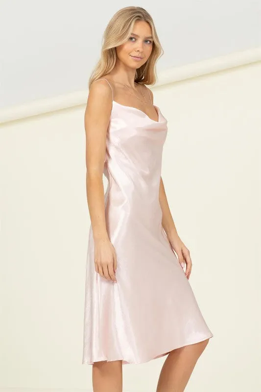 Cowl Neck Midi Dress