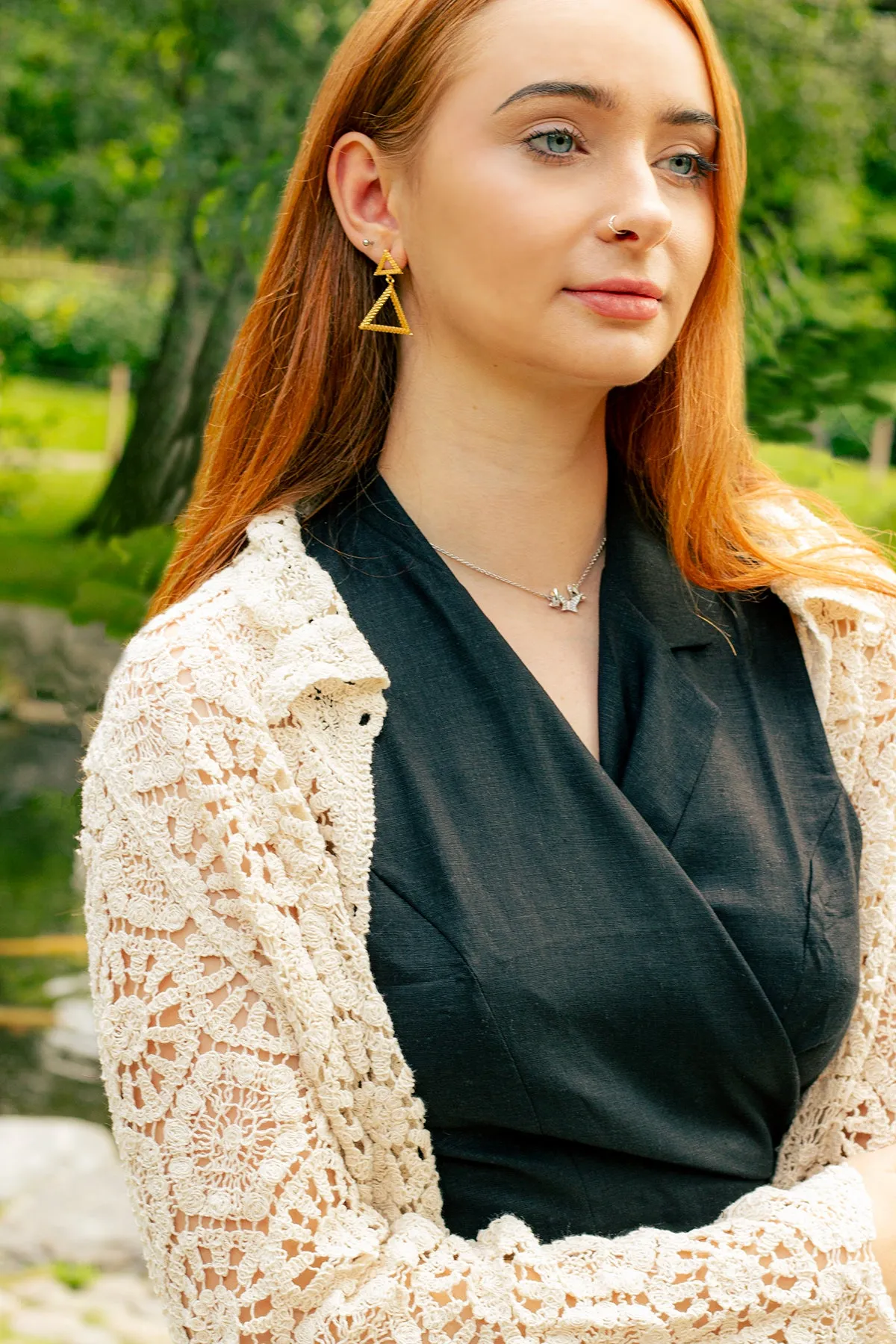 Cropped Wrap Shirt Tie Top