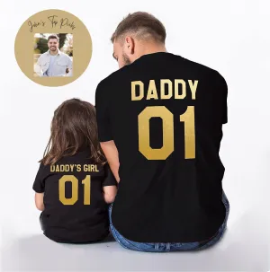 Daddy & Daddy's Girl Gold Text Tshirts