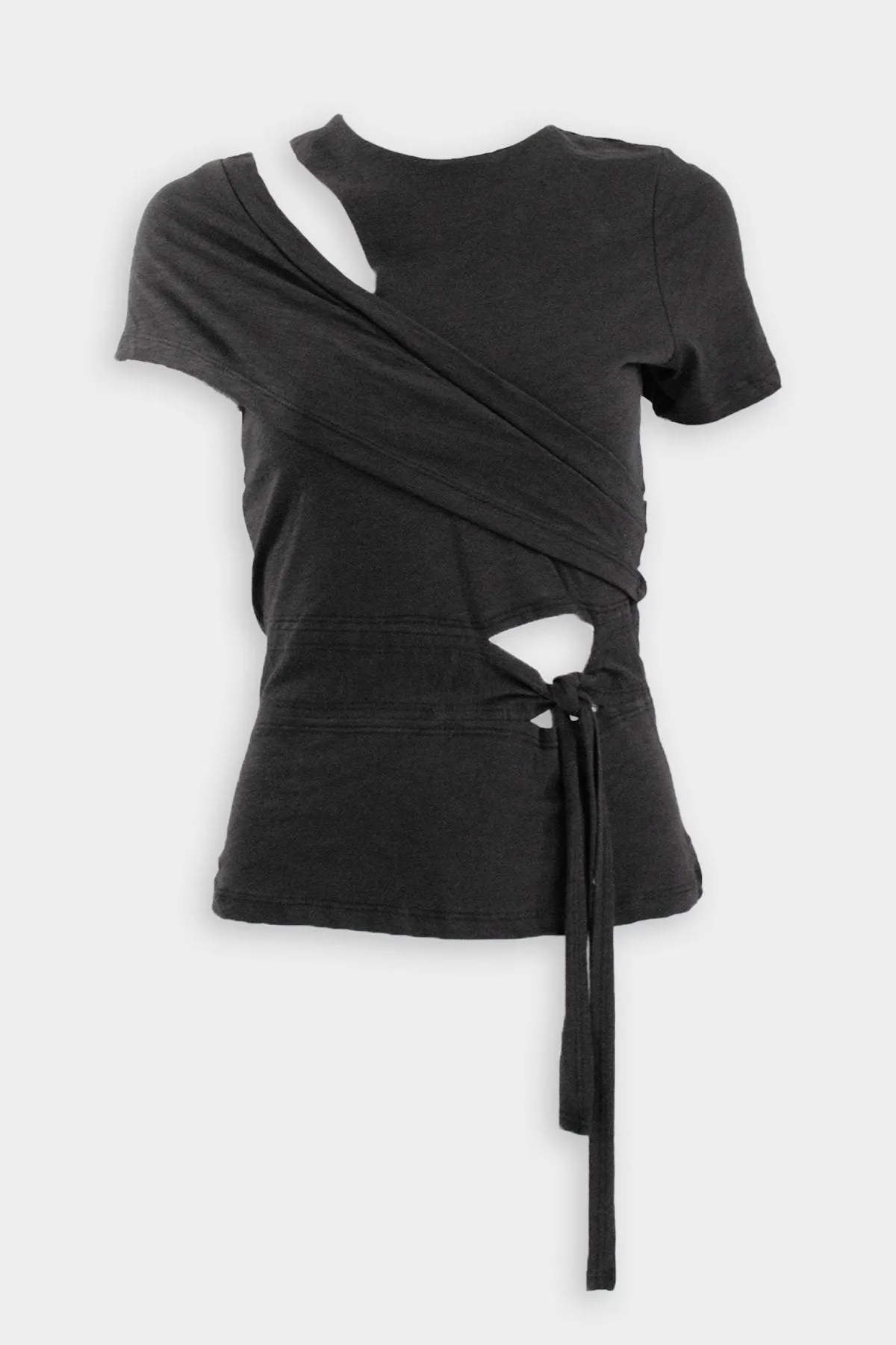 Daze Slub Top in Washed Black
