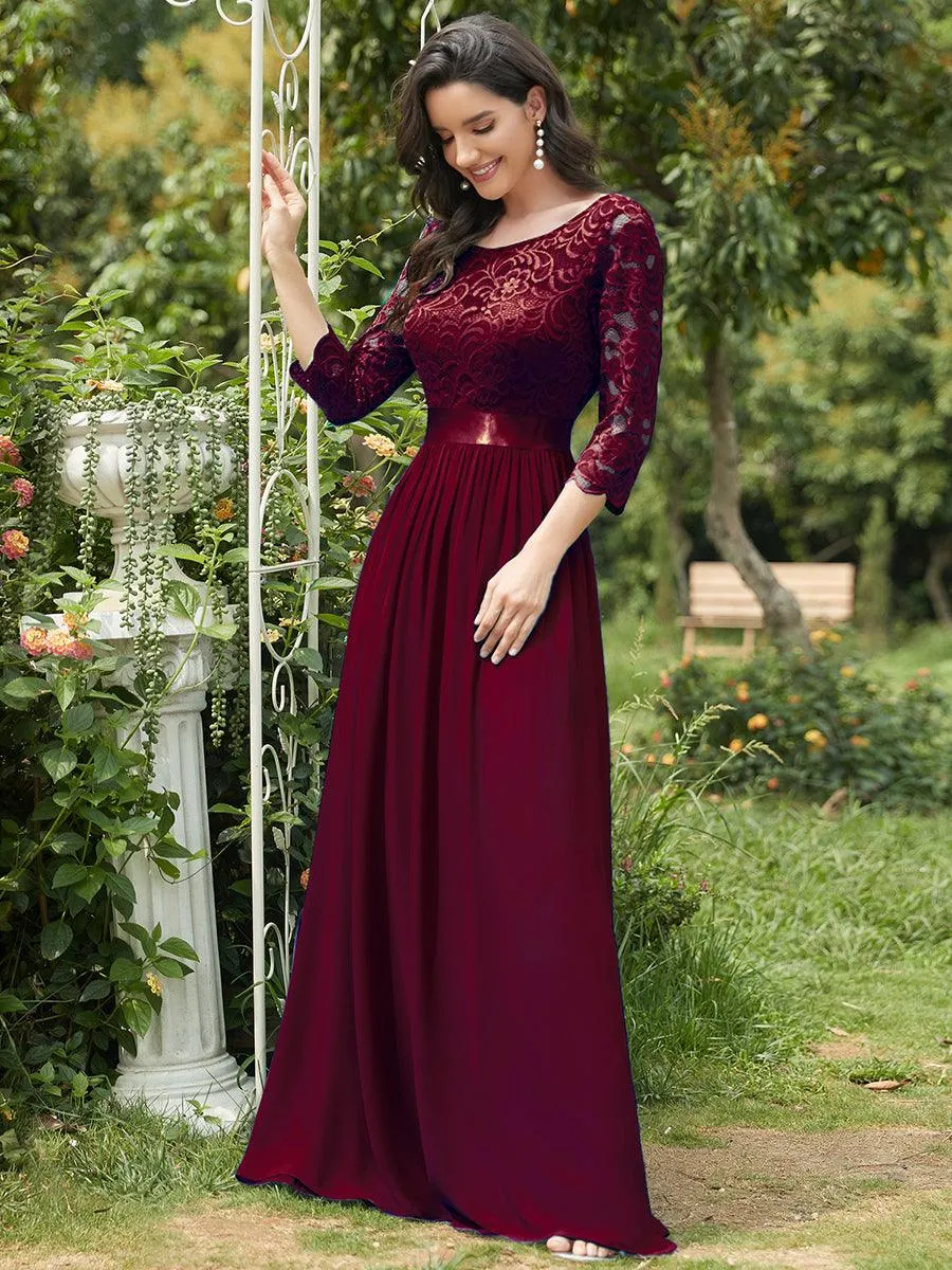 Dentelle transparente sexy longue Robe de soirée