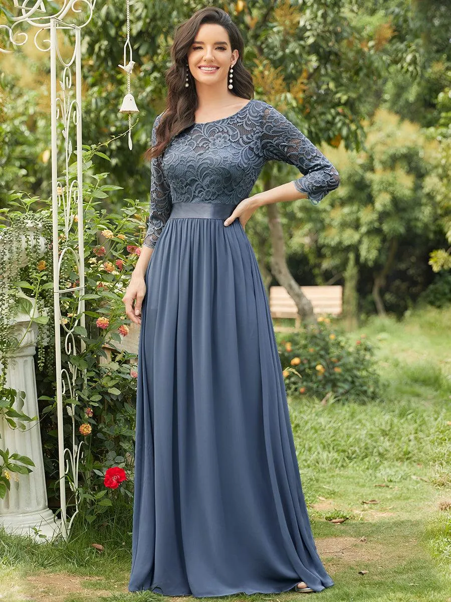 Dentelle transparente sexy longue Robe de soirée