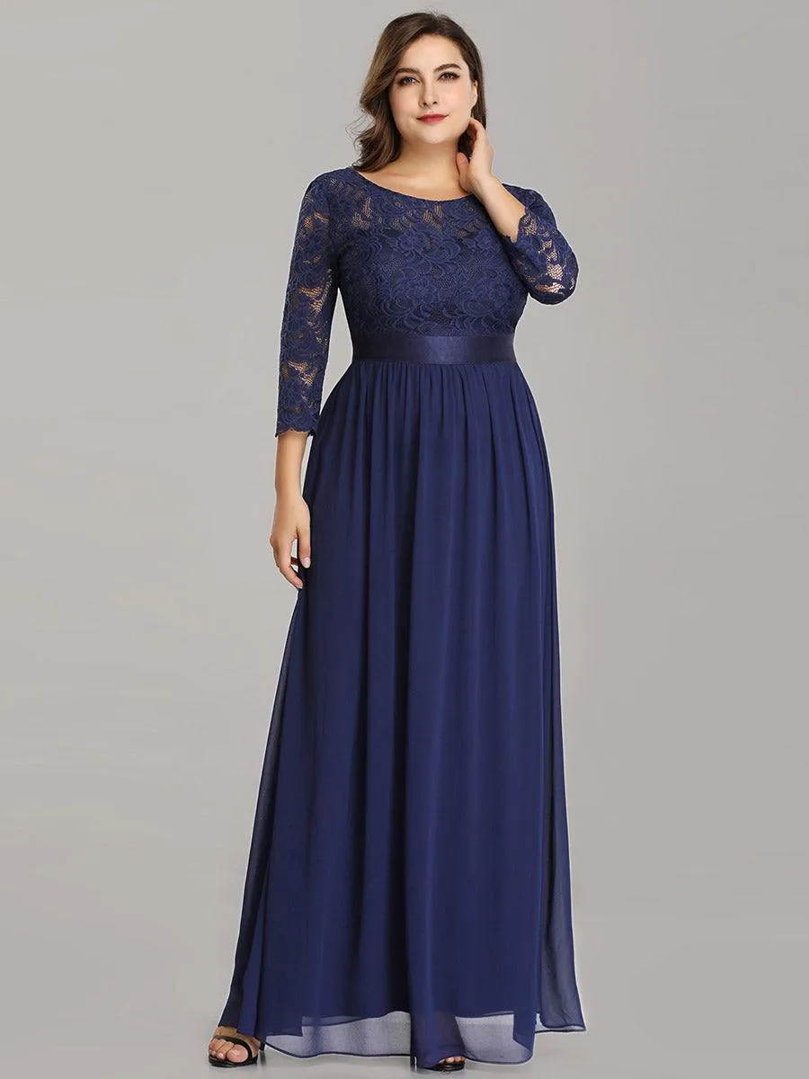 Dentelle transparente sexy longue Robe de soirée